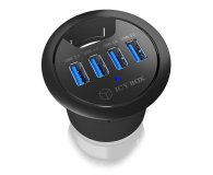 ICY BOX HUB USB 3.0 - 4x USB (audio, montaż do biurka) - 622645 - zdjęcie 3
